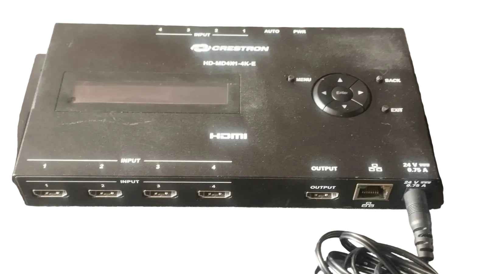 Crestron HD-MD4X1-4K-E 4K HDMI Switcher — 4-Input Commercial AV