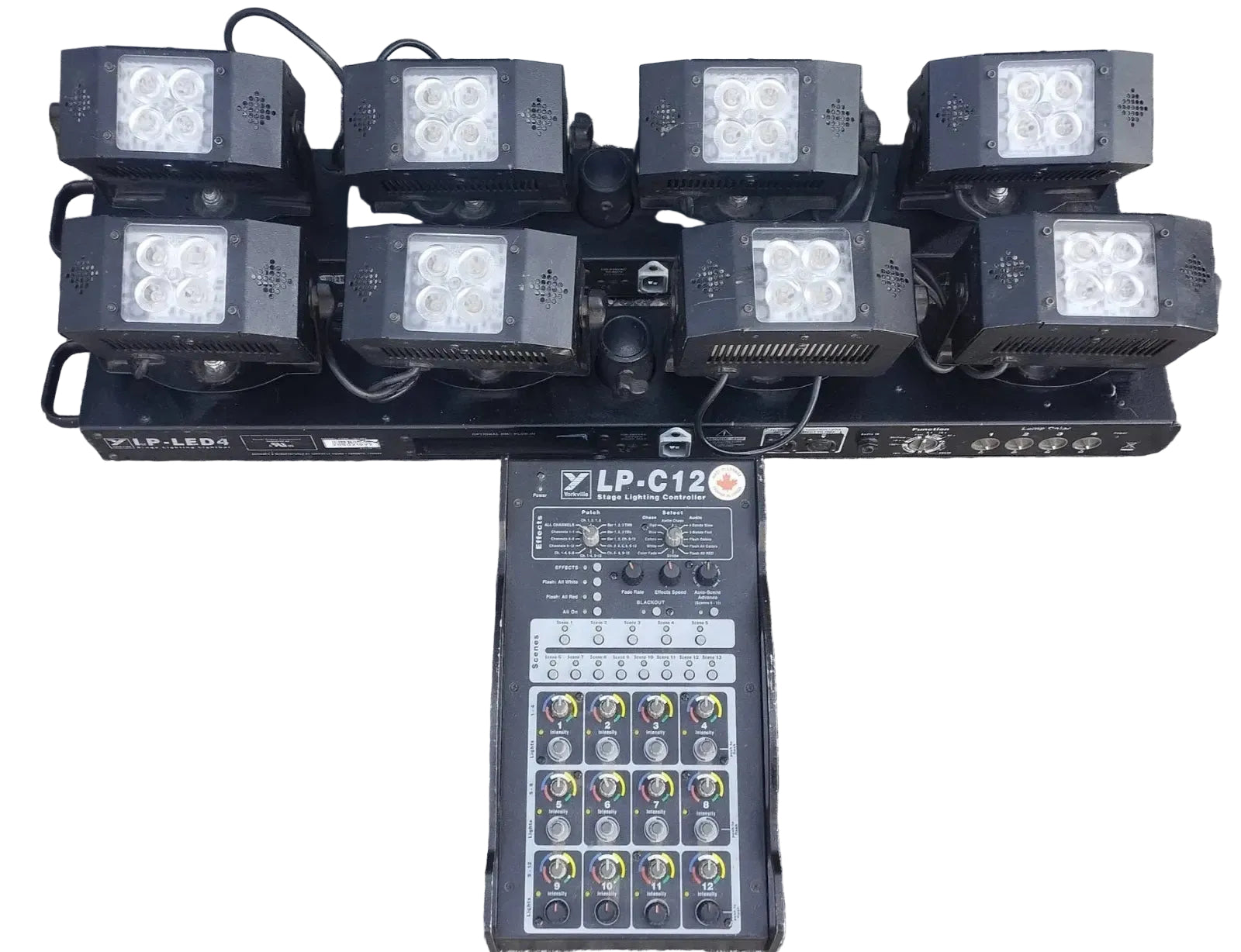 Yorkville LP-LED4 LED Stage Light Bars with Wireless Remote (x4)