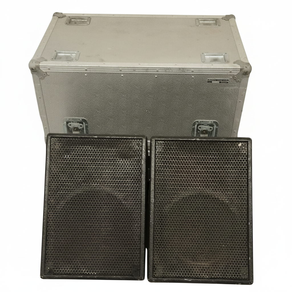 TOA SR-M1 Bi-Amp Stage Monitors 600W 8Ω with Cases