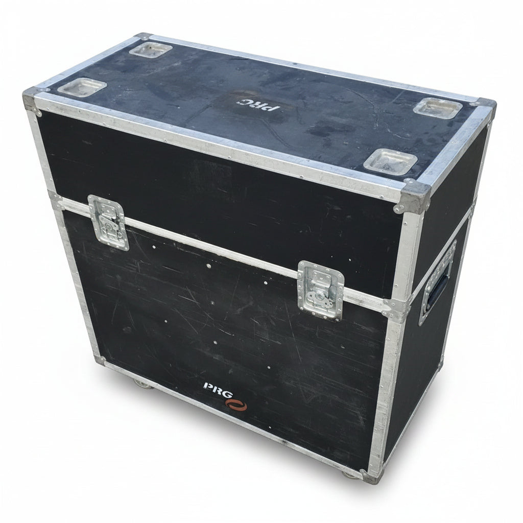 Large format moving head light fixture road cases on wheels