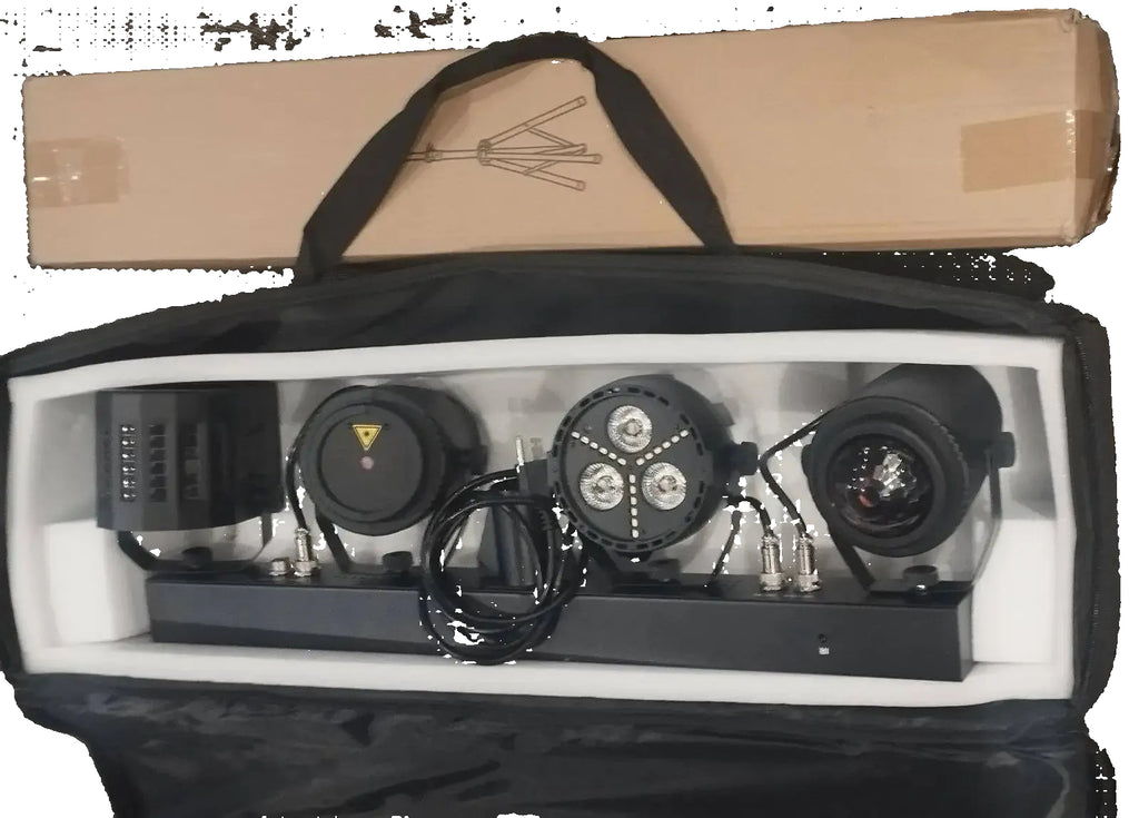 4-in-1 LED Stage Lighting System with T-Bar & Tripod Stand