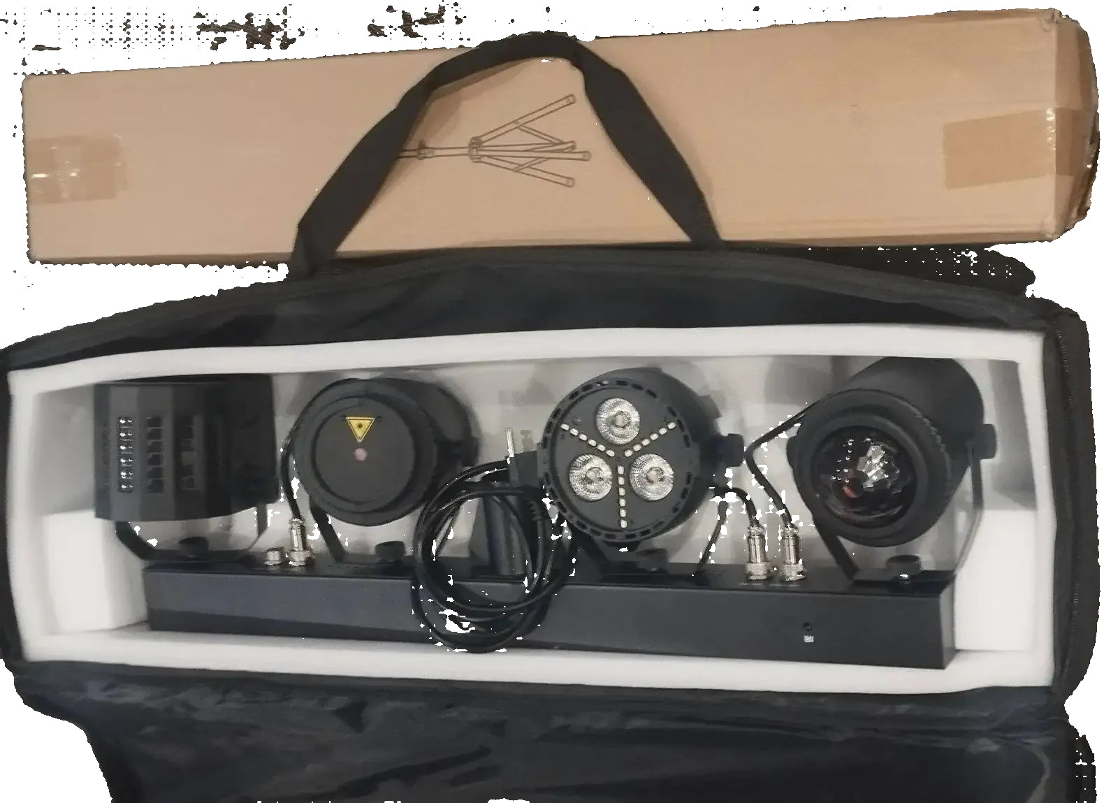 4-in-1 LED Stage Lighting System with T-Bar & Tripod Stand
