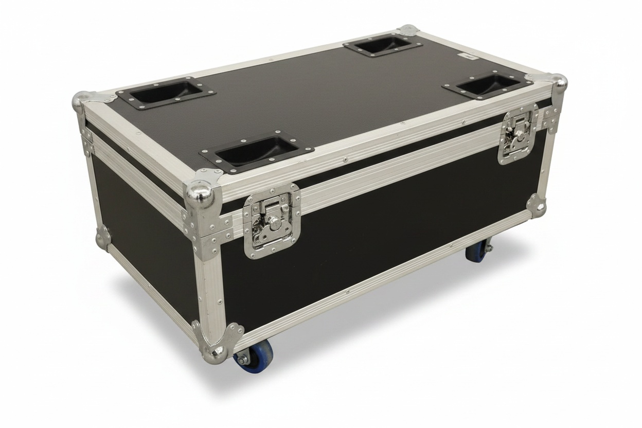 10x DMX LED Slim Par Uplights in Rolling Road Case