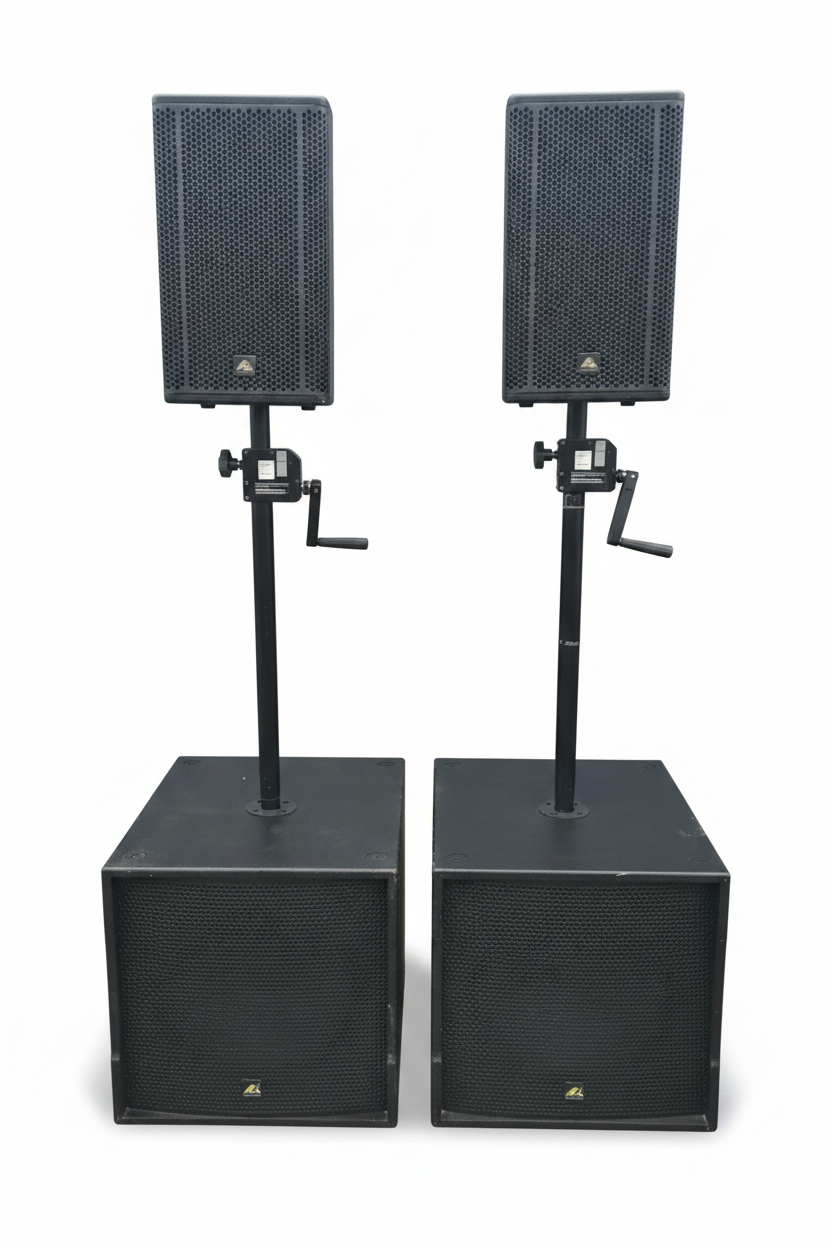 Maj Audio PA System 18" subwoofers and 12" speakers