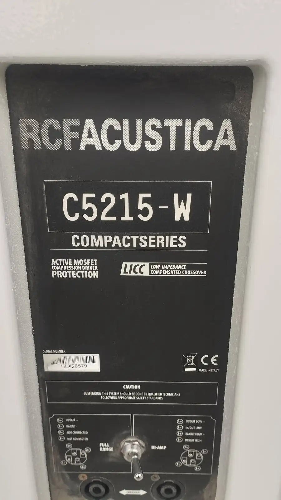 RCF C5215-W 15" 2-Way Passive PA Speakers with Mounts — White